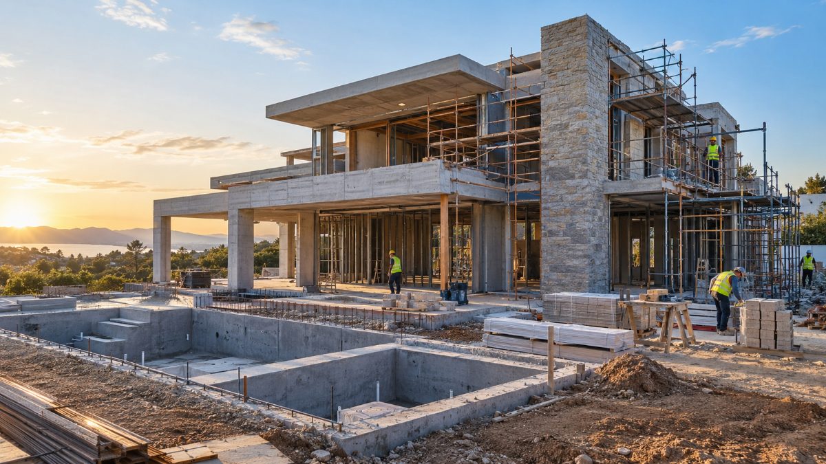 Completed villa